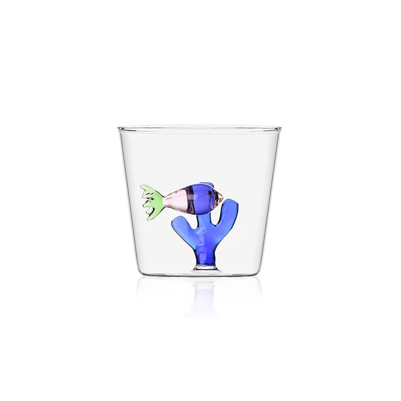 35 Cl Ichendorf Marine Garden Bicchiere Acqua Pesci Con Alghe In Vetro Borosilicato Set 6 Pezzi
