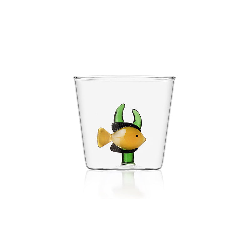 35 Cl Ichendorf Marine Garden Bicchiere Acqua Pesci Con Alghe In Vetro Borosilicato Set 6 Pezzi