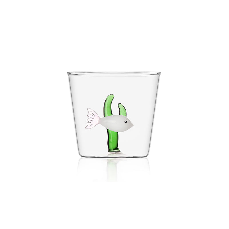 35 Cl Ichendorf Marine Garden Bicchiere Acqua Pesci Con Alghe In Vetro Borosilicato Set 6 Pezzi