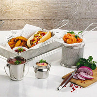 7 Cm Paderno Tableware Buffet And Display Secchiello Porta Snack In Acciaio Inox