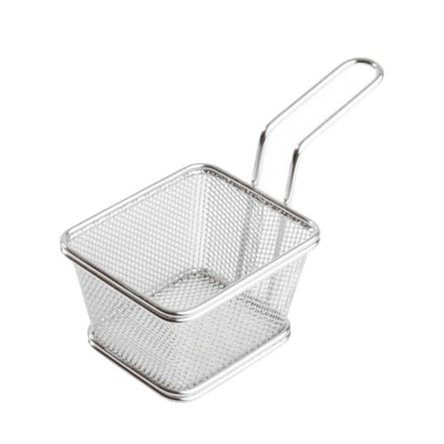 10X8 5 Cm Paderno Tableware Buffet And Display Cestello Porta Snack Quadrato In Acciaio Inox