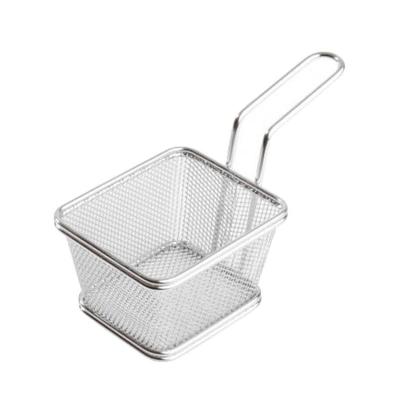 10X8 5 Cm Paderno Tableware Buffet And Display Cestello Porta Snack Quadrato In Acciaio Inox