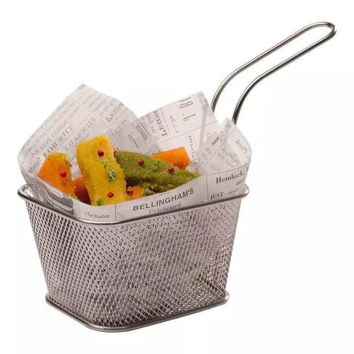 13X10 Cm Paderno Tableware Buffet And Display Cestello Porta Snack In Acciaio Inox
