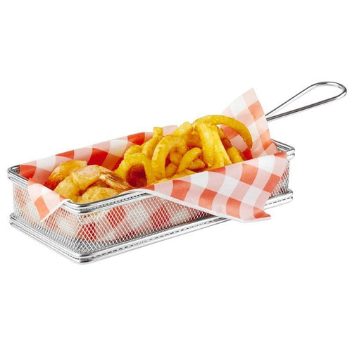 21 5X10 5 Cm Paderno Tableware Buffet And Display Cestello Porta Snack Rettangolare In Acciaio Inox