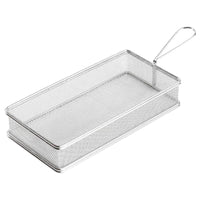 26X13 Cm Paderno Tableware Buffet And Display Cestello Porta Snack Rettangolare In Acciaio Inox