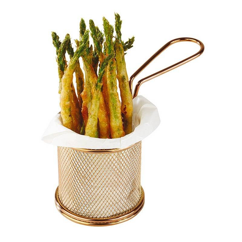 8 Cm Paderno Tableware Buffet And Display Cestello Porta Snack Rotondo In Acciaio Inox