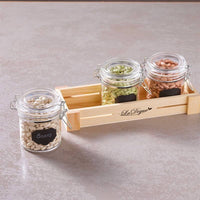 10 Cl Paderno Happy Hour Vasetti Per Aperitivo Con Supporto Vassoio In Legno Set 4 Pz