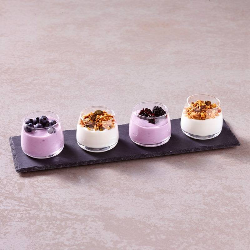 11 Cl Paderno Happy Hour Coppette Per Aperitivo Con Supporto Vassoio In Ardesia Set 5 Pz