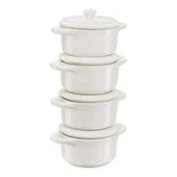 10 cm - Staub Ceramique Mini Cocotte Rotonda In Ceramica - Set 4 Pz
