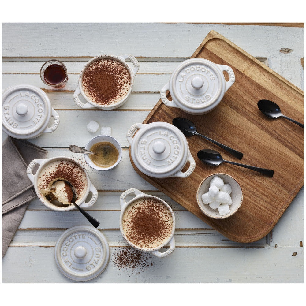 10 cm - Staub Ceramique Mini Cocotte Rotonda In Ceramica - Set 4 Pz