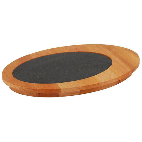 30 Cm Paderno Tableware Buffet And Display Piatto In Ghisa Con Supporto In Legno