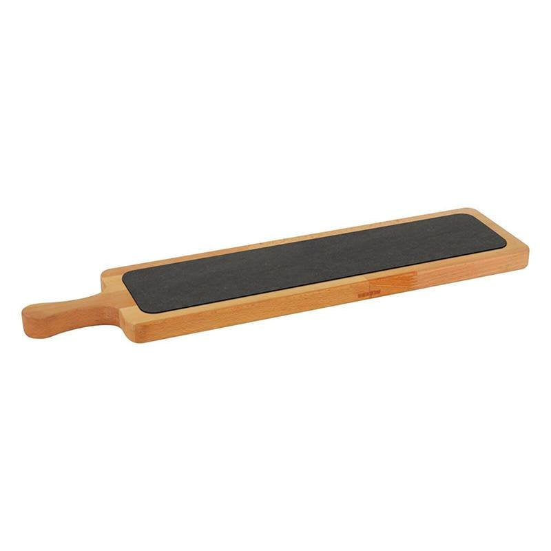 60X15 Cm Paderno Tableware Buffet And Display Piatto In Ghisa Con Supporto In Legno