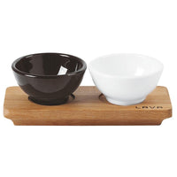 20X8 Cm Paderno Happy Hour Vassoio Porta Snack Con Inserti In Legno