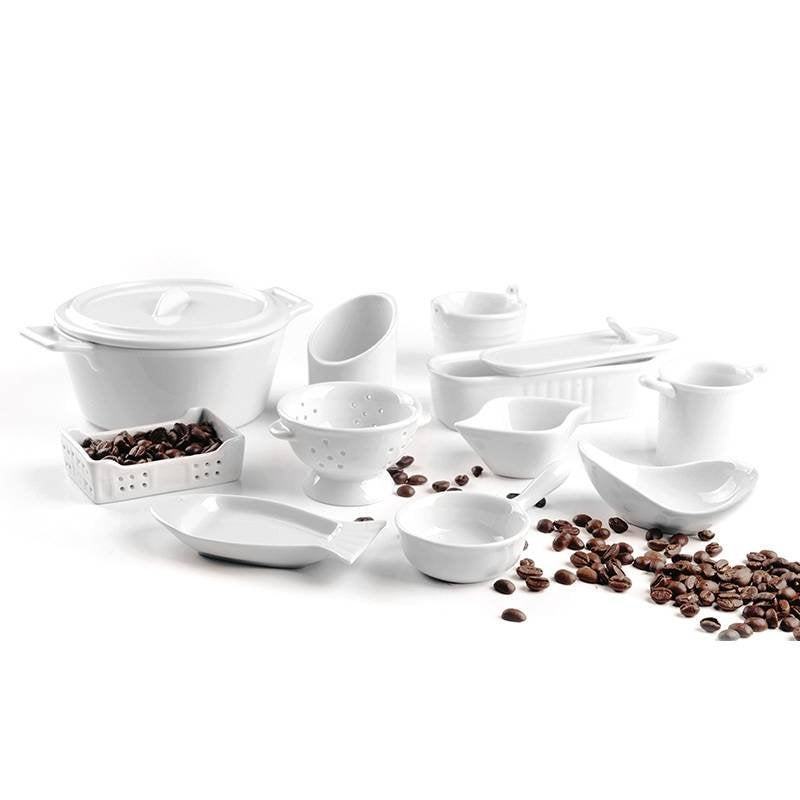 9X3 6 Cm Paderno Finger Food Mini Casseruola In Porcellana