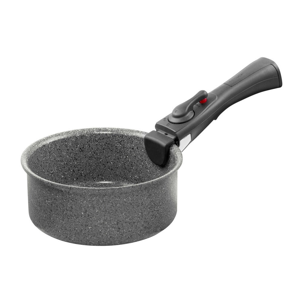 Ballarini Torre Set Padelle e Casseruole Antiaderente Ceramico In Alluminio Con Manico Rimovibile - Set 4 Pz