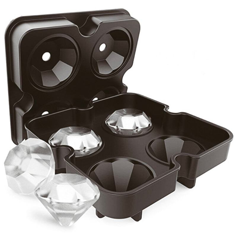 4 Forme Paderno Stampo Diamante Ghiaccio In Silicone
