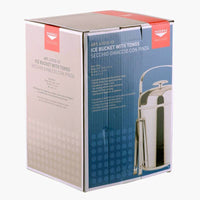 14 X H 22Cm Paderno Secchiello Ghiaccio In Acciaio Inox Con Pinza