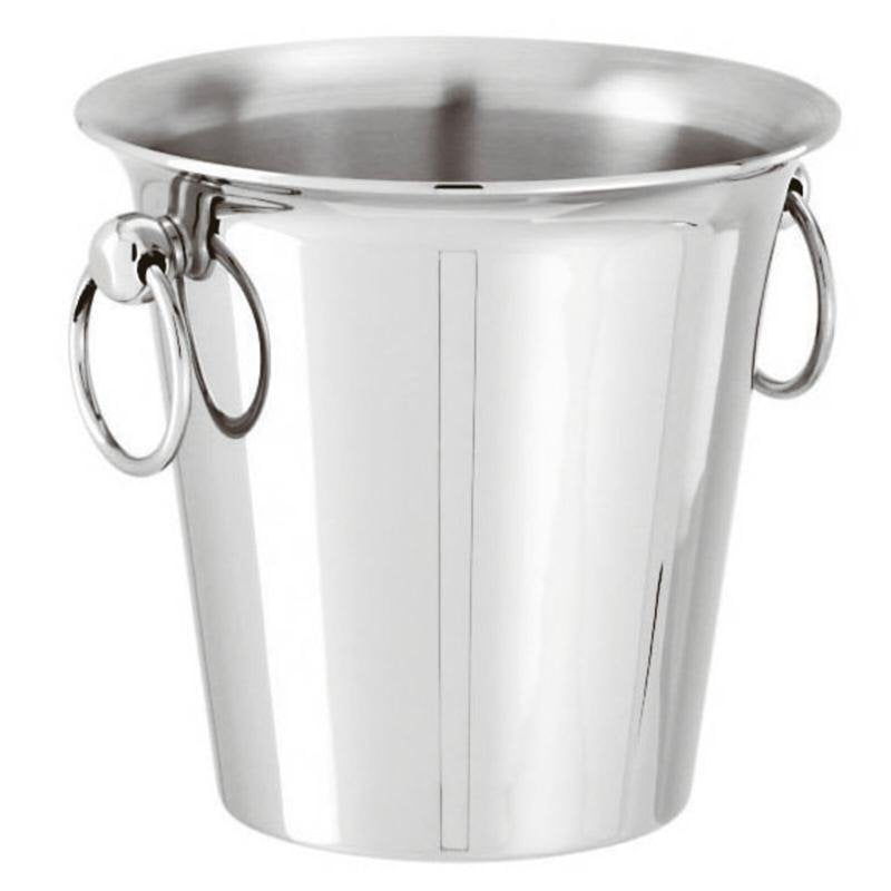 12 5 X H 13Cm Paderno Secchiello Ghiaccio In Acciaio Inox Con Maniglie