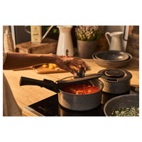 Ballarini Torre Set Padelle e Casseruole Antiaderente Ceramico In Alluminio Con Manico Rimovibile e Coperchi - Set 7 Pz