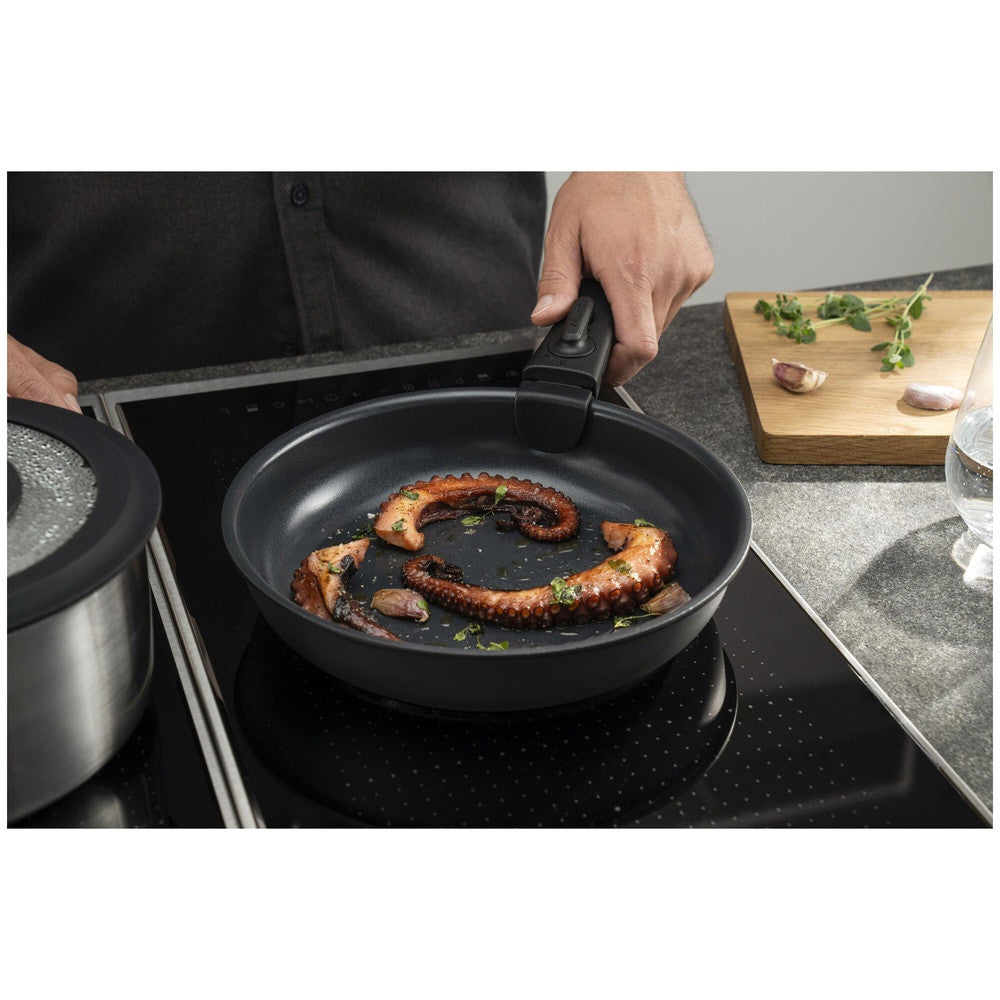 Zwilling Unlock Ceramic Titanium Set Padelle Impilabili Con Manico Rimovibile In Alluminio - Set 4 Pz