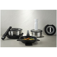 Zwilling Unlock Ceramic Titanium Set Padelle Impilabili Con Manico Rimovibile In Alluminio - Set 4 Pz