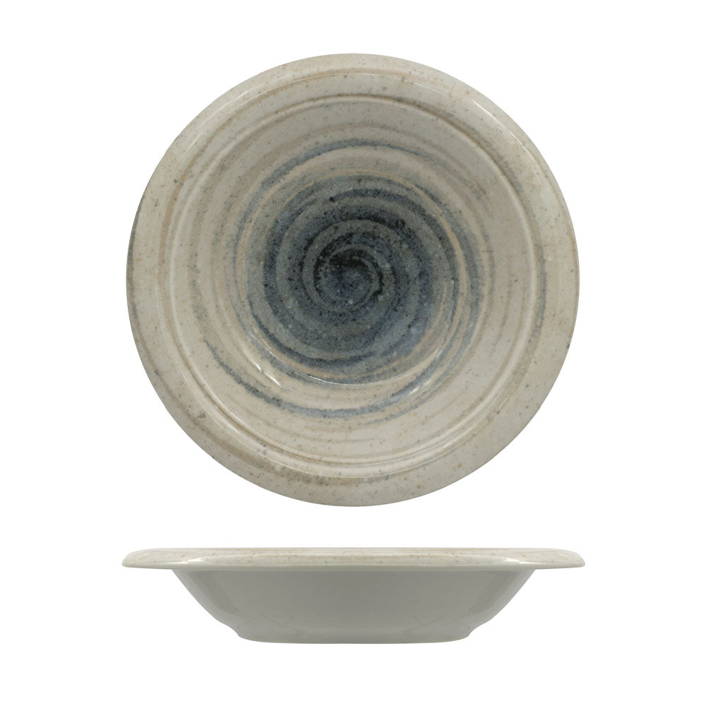 28 cm - Saturnia Giotto Around Piatto Fondo Pasta In Porcellana Set 6 Pz