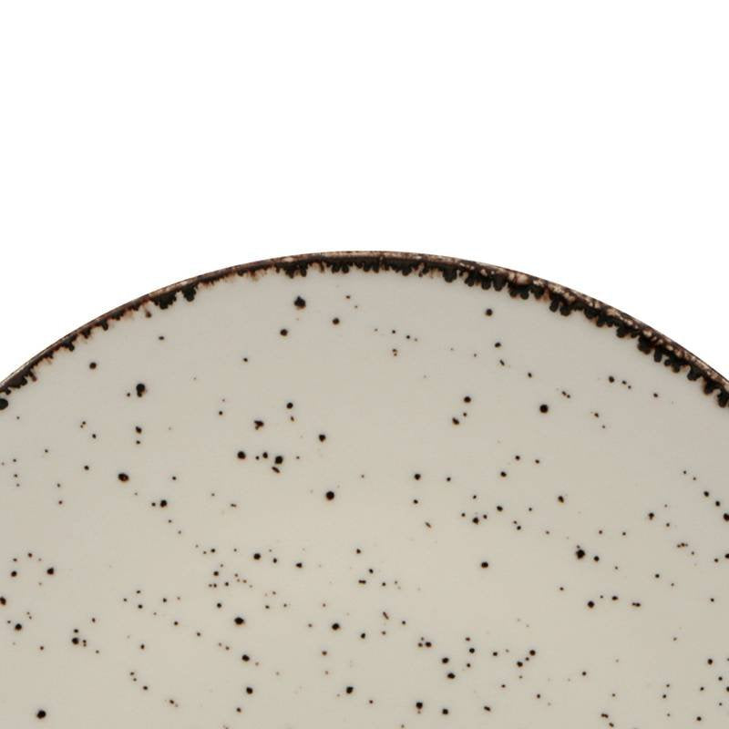 30 Cm Lioness Cromya Cream Piatto Piano In Porcellana