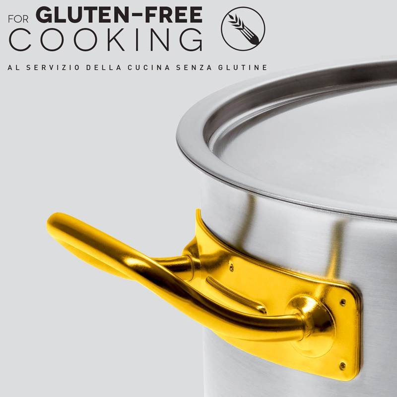 20 cm - Paderno Serie 2000 Colapasta Con Manico  Gluten Free In Acciaio Inox