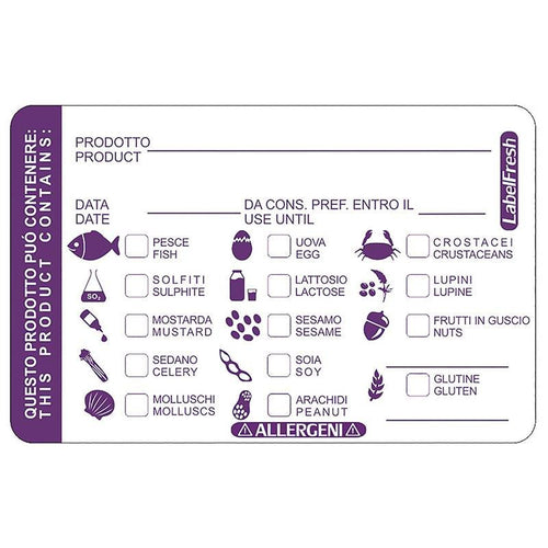 Paderno Etichetta Adesiva Per Allergeni - Set 500 Pz