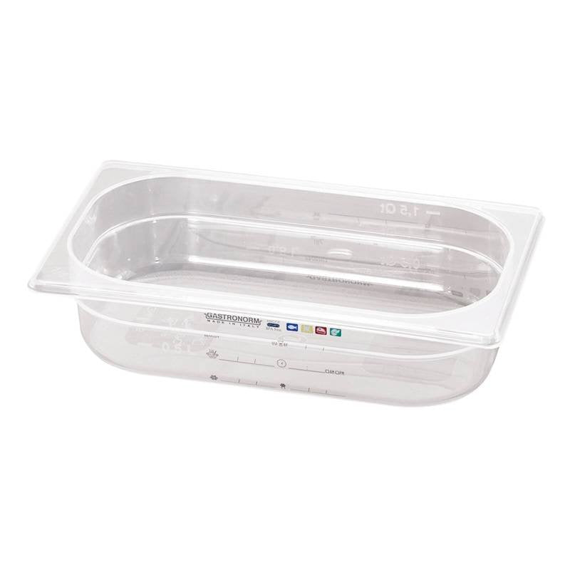 26.4 x 16.2 x H 10 cm - Paderno GN Series 15100 Bacinella GN 1/4 In Polipropilene