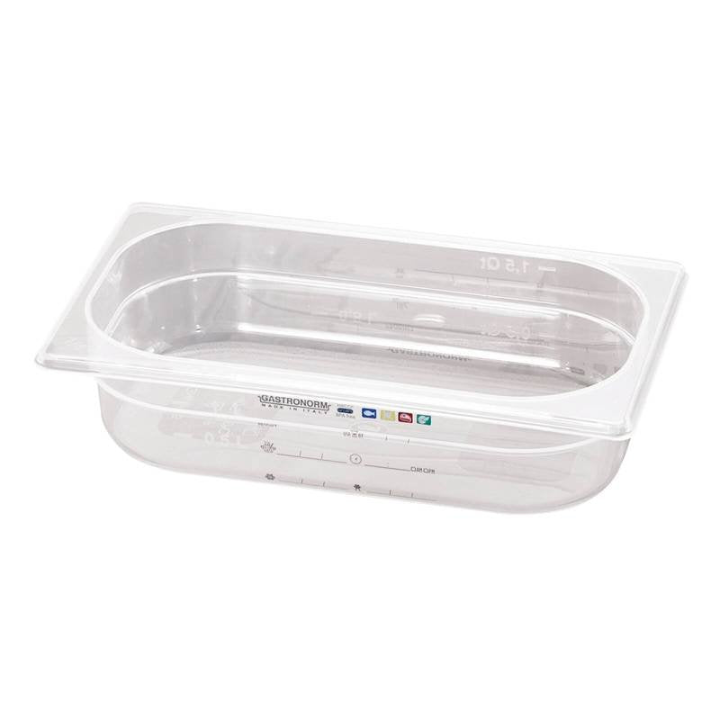17.6 x 10.8 x H 10 cm - Paderno GN Series 15100 Bacinella GN 1/9 In Polipropilene