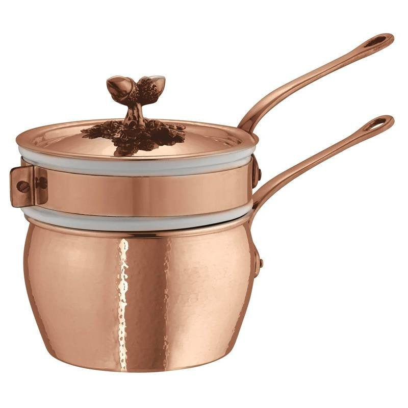 16 Cm Paderno Serie 15400 Casseruola Bagnomaria Con Coperchio In Rame