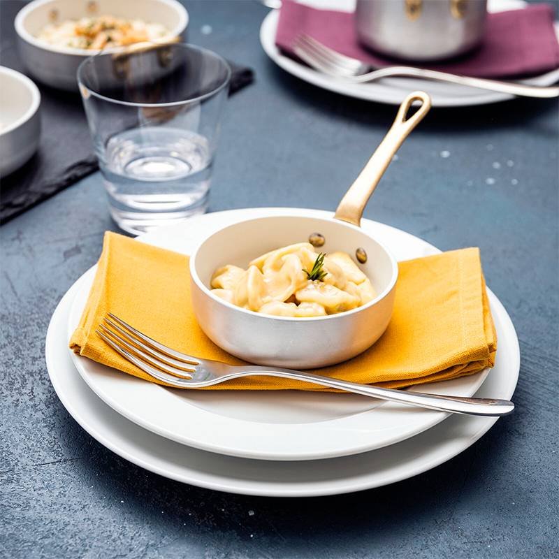 10 Cm Paderno Miniature Mini Casseruola Bassa In Alluminio Con Manico In Ottone