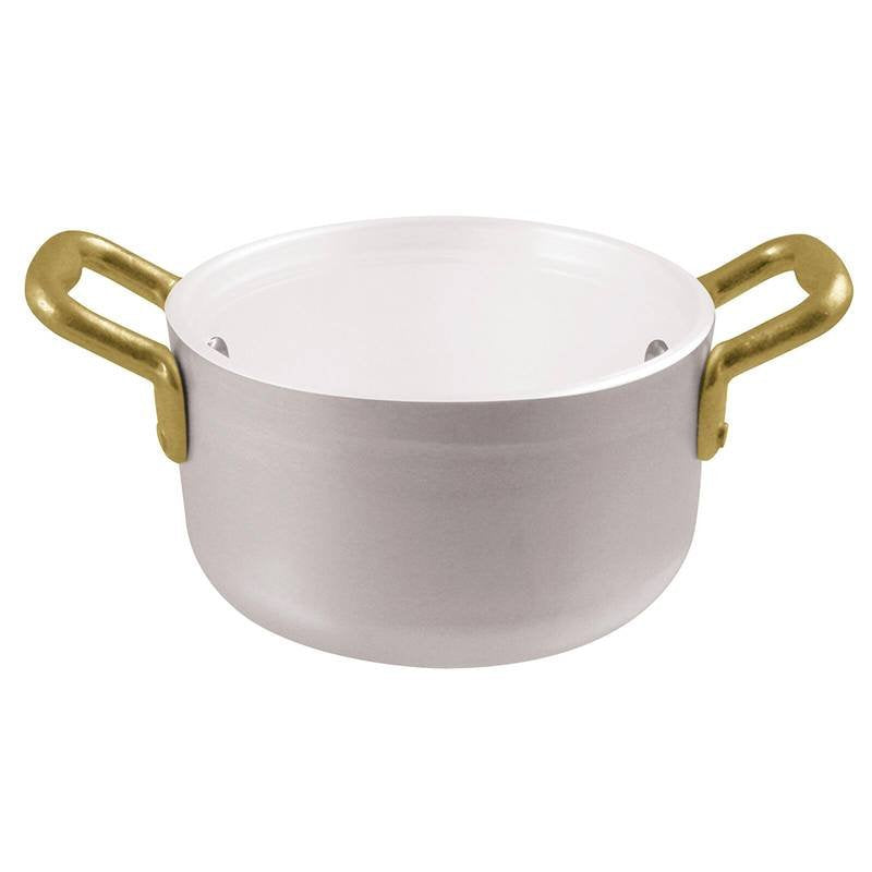 10 Cm Paderno Miniature Mini Casseruola Alta In Alluminio Con Manici In Ottone
