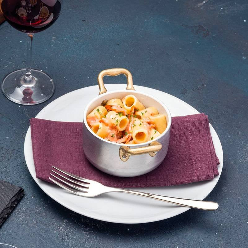 10 Cm Paderno Miniature Mini Casseruola Alta In Alluminio Con Manici In Ottone