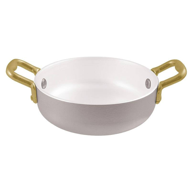 12 Cm Paderno Miniature Mini Tegamino In Alluminio Con Manici In Ottone