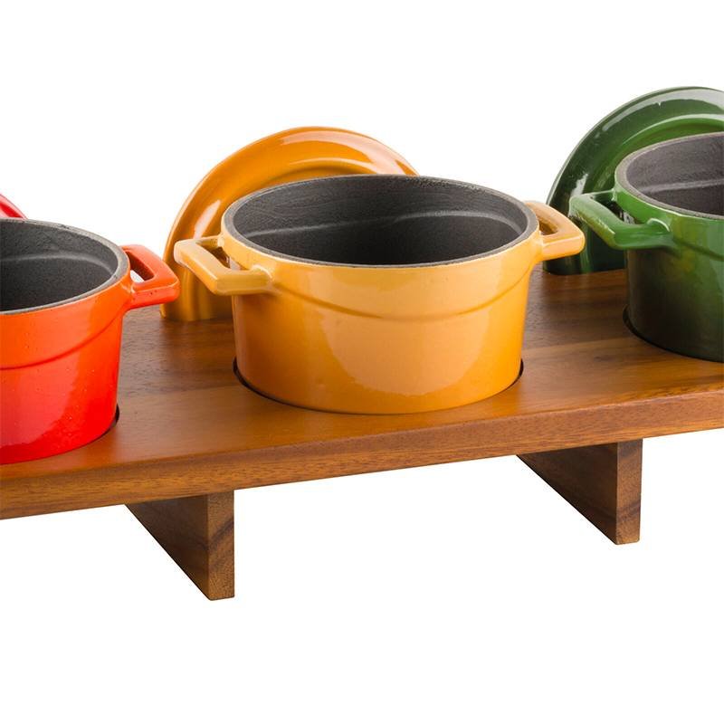 Paderno Supporto Casseruola Per 3 Casseruoline In Legno