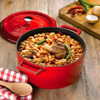 28 Cm Paderno Casseruola Rotonda In Ghisa Smaltata