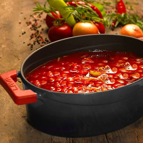 25 Cm Paderno Casseruola Ovale In Ghisa Smaltata