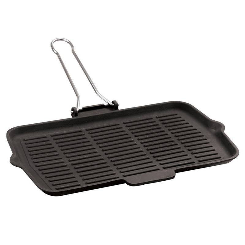 21X36 Cm Paderno Bistecchiera Grill Rettangolare In Ghisa Smaltata Con Manico