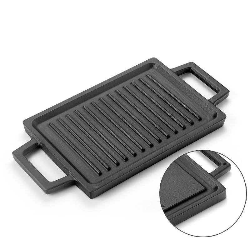 22X15 Cm Paderno Bistecchiera Grill Rettangolare In Ghisa Smaltata Reversibile