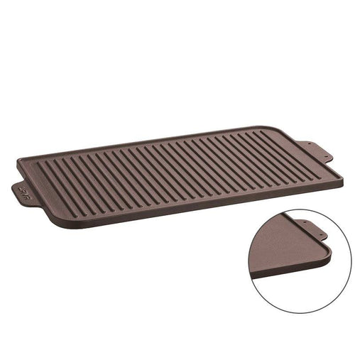 26X47 Cm Paderno Bistecchiera Grill Rettangolare In Ghisa Smaltata Reversibile