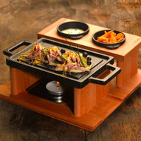 22X30 Cm Paderno Barbecue Da Tavola Rettangolare In Ghisa Smaltata