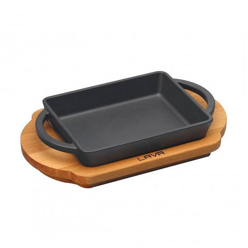 15X12 Cm Paderno Tegame Rettangolare In Ghisa Smaltata
