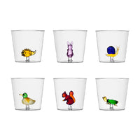 35 cl - Animal Farm Bicchiere Acqua in Vetro Borosilicato - Set 6 Pezzi