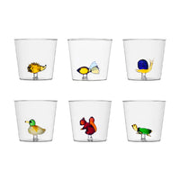 35 Cl Ichendorf Animal Farm Bicchiere Acqua In Vetro Borosilicato Set 6 Pezzi