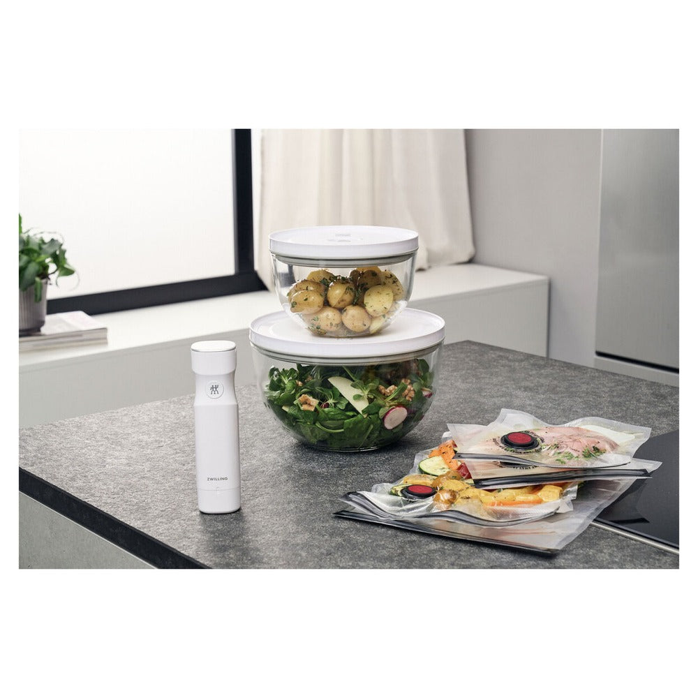 Zwilling Fresh & Save Kit Sottovuoto Con Contenitori In Vetro e Pompetta Per Sottovuoto - Set 9 Pz