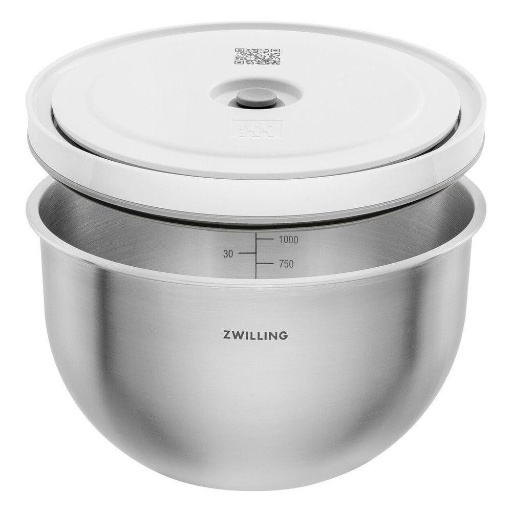 Zwilling Fresh & Save Kit Sottovuoto Con Contenitori In Acciaio e Pompetta Per Sottovuoto - Set 9 Pz