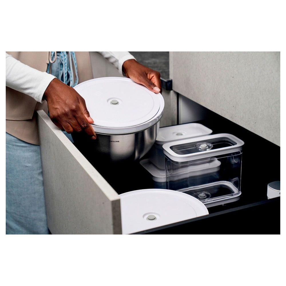 Zwilling Fresh & Save Kit Sottovuoto Con Contenitori In Acciaio e Pompetta Per Sottovuoto - Set 9 Pz