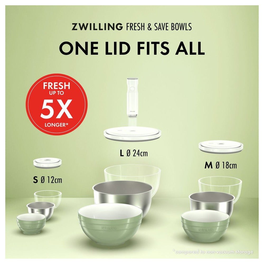 Zwilling Fresh & Save Set Ciotole Con Coperchi per Sottovuoto In Vetro - Set 6 Pz